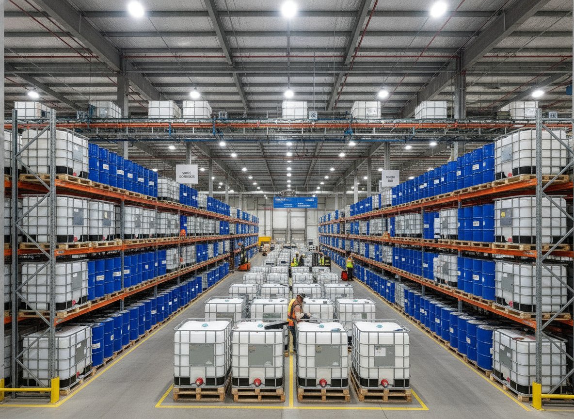 Industrial warehouse background